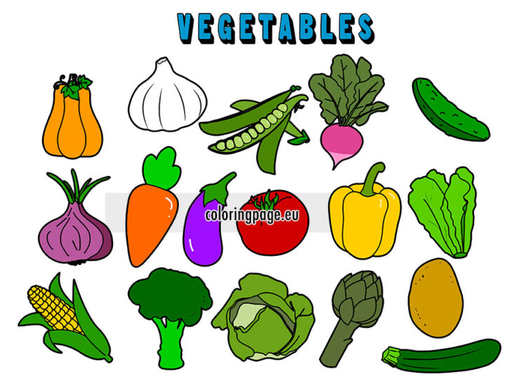 Color vegetables | Coloring Page