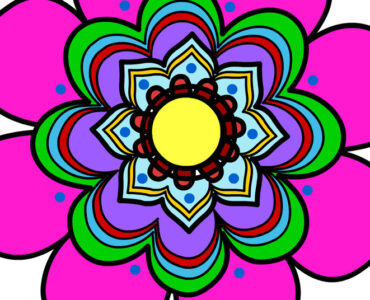 colorful mandala flower