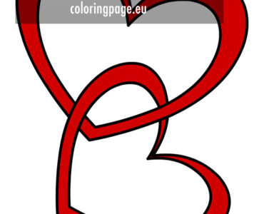 intertwined red hearts