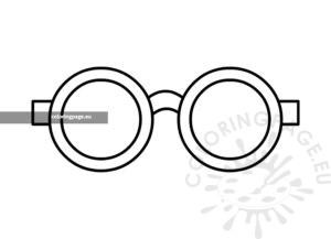 Round Eyeglasses template Coloring Page Round Eyeglasses template Coloring Page