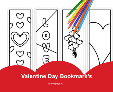 valentine day bookmarks