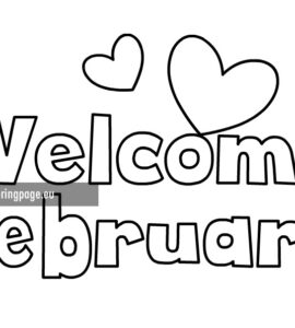 welcome february coloring