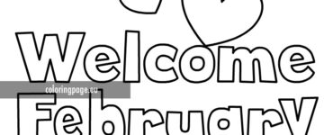 welcome february coloring