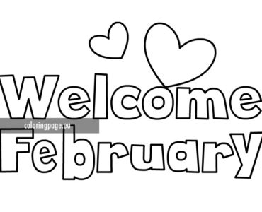 welcome february coloring