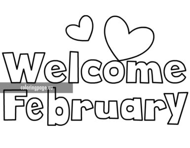 welcome february coloring