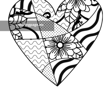 zentangle heart art