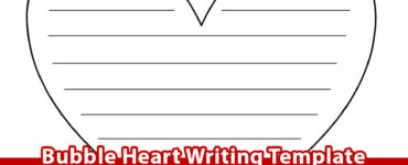 bubble heart writing template