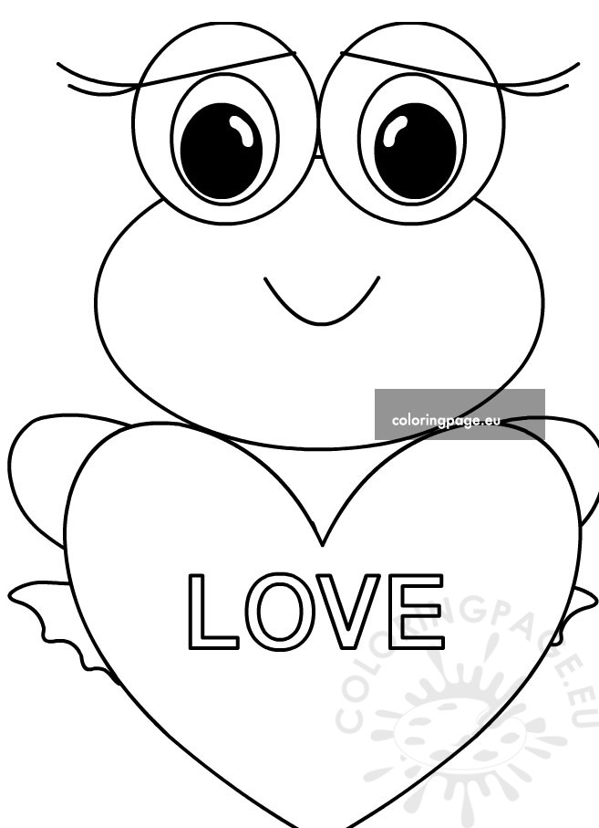 cute frog valentine