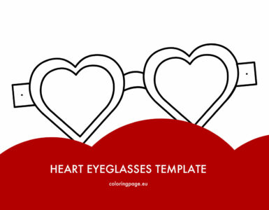 heart eyeglasses template