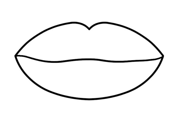 Lip template Coloring Page