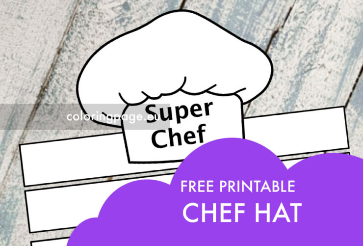 Free printable Chef Hat | Coloring Page