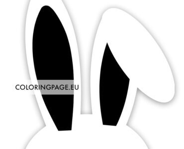 bunny ears cake topper template