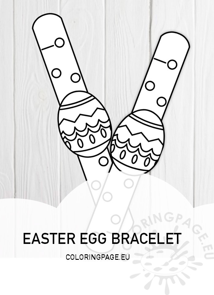 paper easter egg bracelet