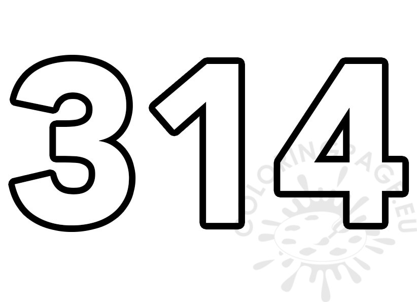 314 number | Coloring Page