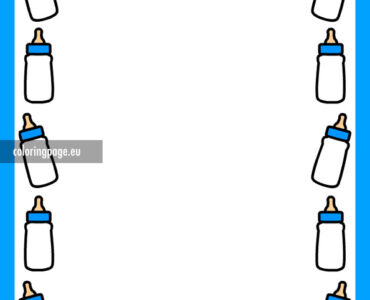 baby boy bottle border