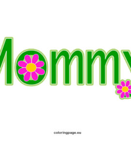 green mommy lettering