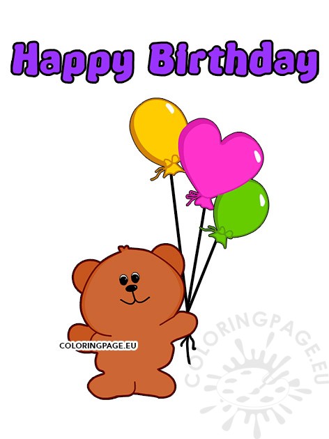 Printable Happy birthday baby | Coloring Page