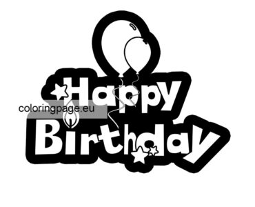 happy birthday black white