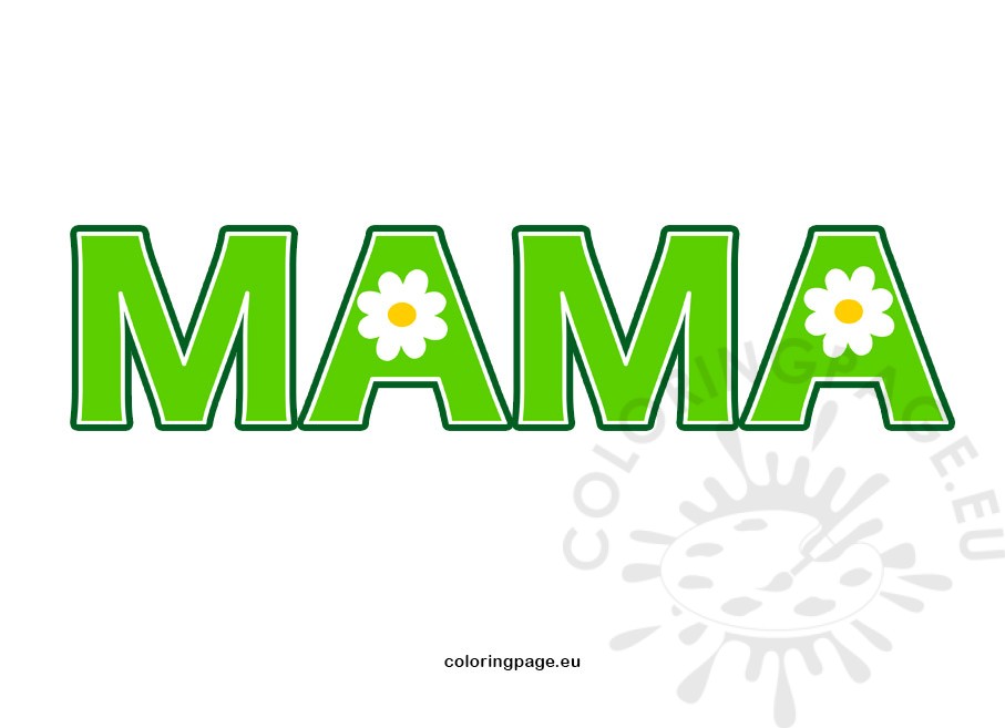 mama lettering