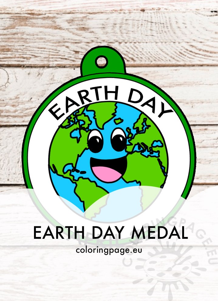 paper earth day medal