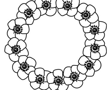 poppy wreath design