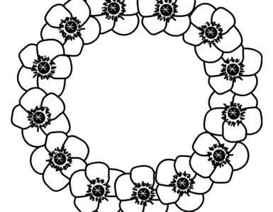 poppy wreath design
