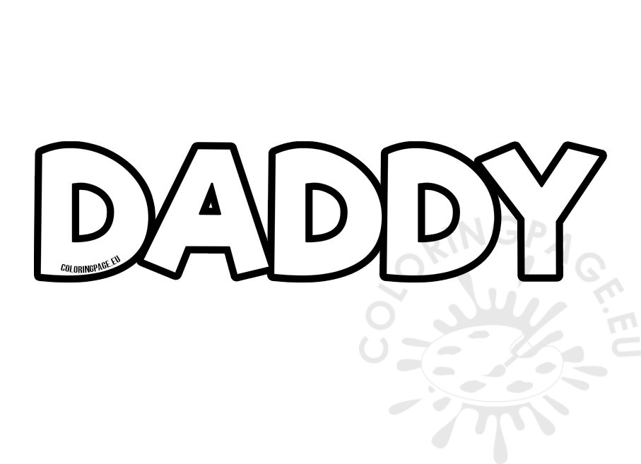 daddy lettering