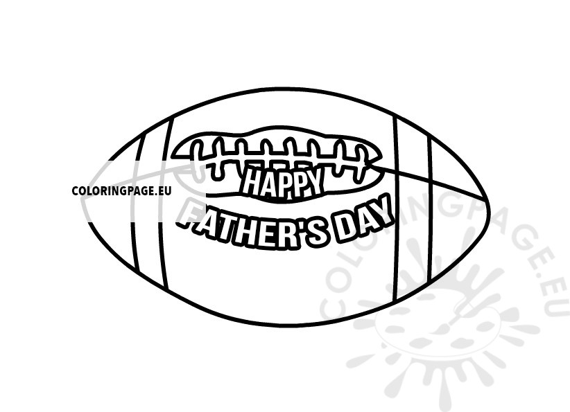 football fathers day card