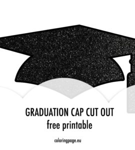 graduation cap cut out