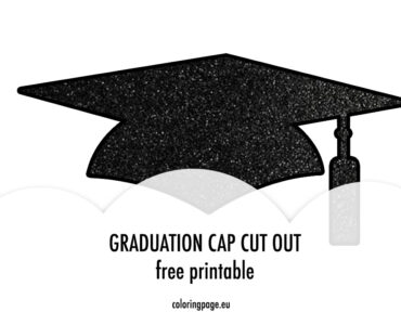 graduation cap cut out
