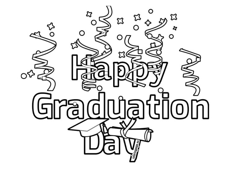 Graduation Day Coloring Page