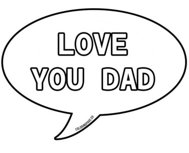 love you dad speech bubble