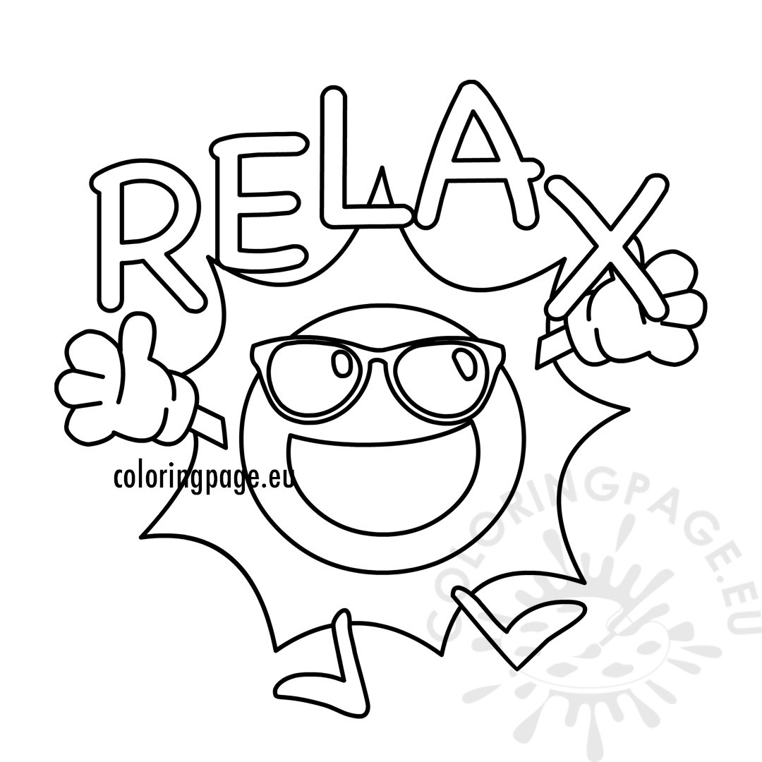 Relax word | Coloring Page