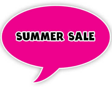 summer sale speech bubble