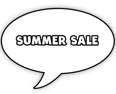 summer sale speech bubble image
