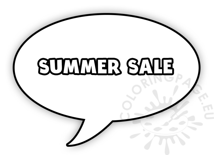 summer sale speech bubble image