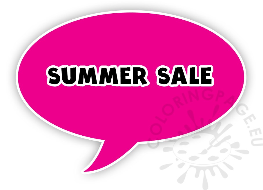 summer sale speech bubble