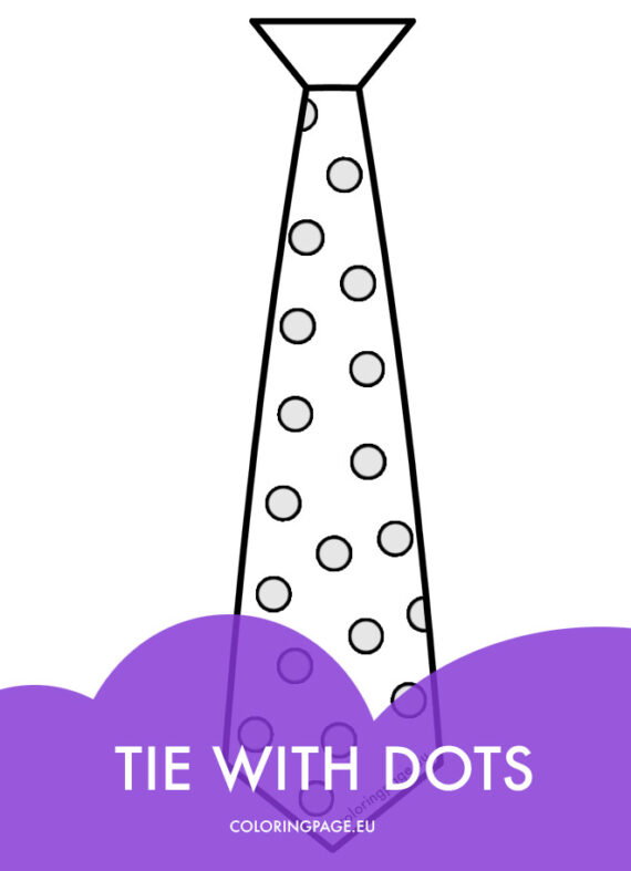 Tie With Dots Coloring Page