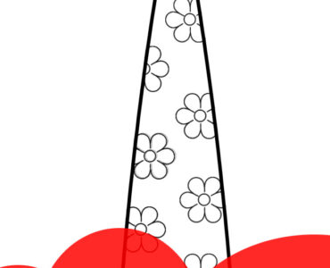 tie with flowers