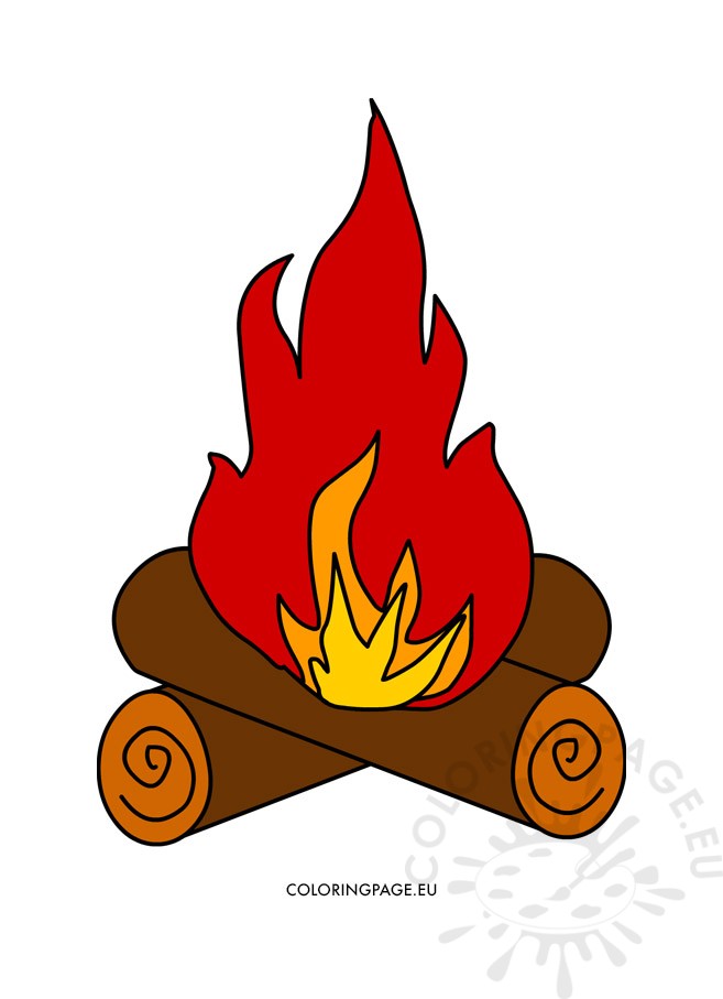 wood with fire