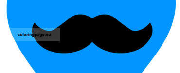 blue heart mustache