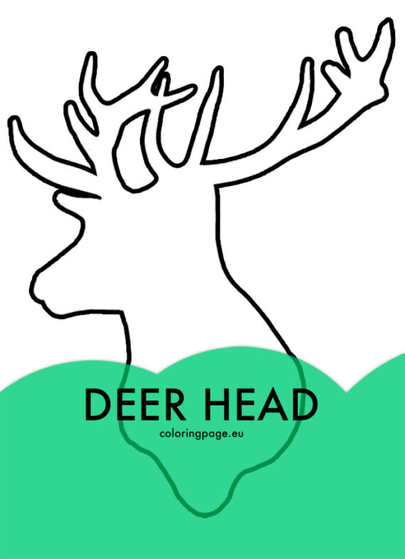 Deer Head template | Coloring Page