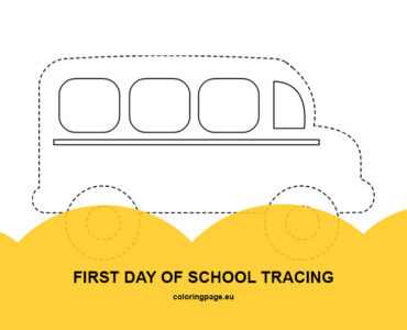 first day of school tracing