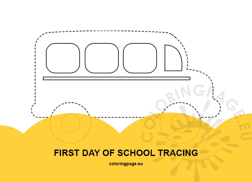 first day of school tracing