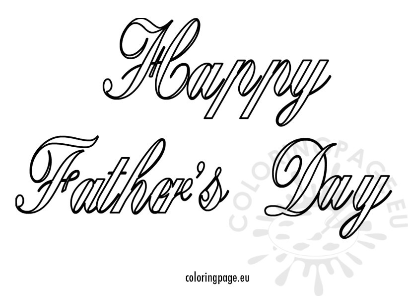 happ fathers day calligraphy