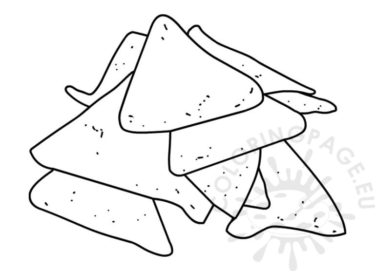 Nacho Problem Coloring Nachos | Coloring Page