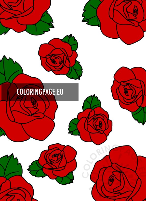 red rose pattern