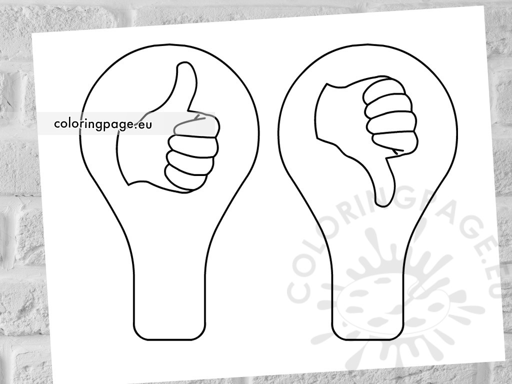 thumb up down paddles