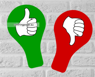 thumbs up down paddles craft