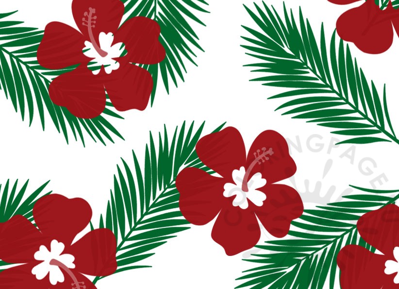 tropical floral pattern